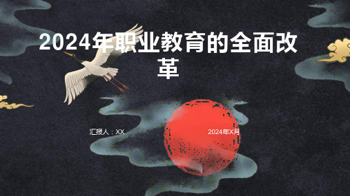 2024年职业教育的全面改革