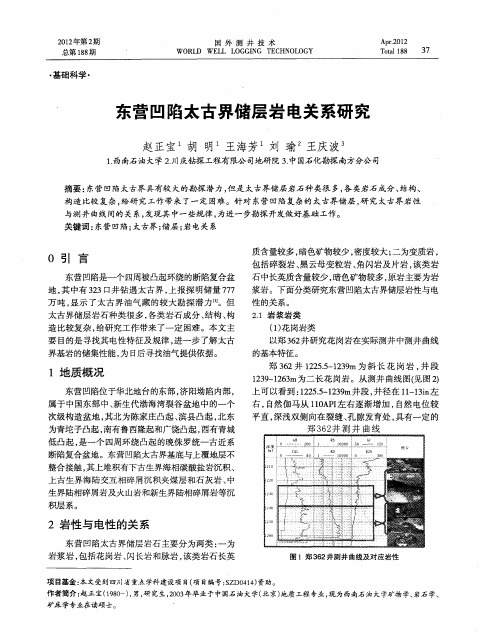 东营凹陷太古界储层岩电关系研究