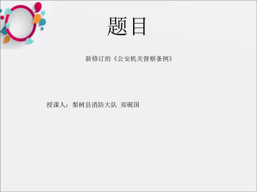 《公安督察条例》PPT课件