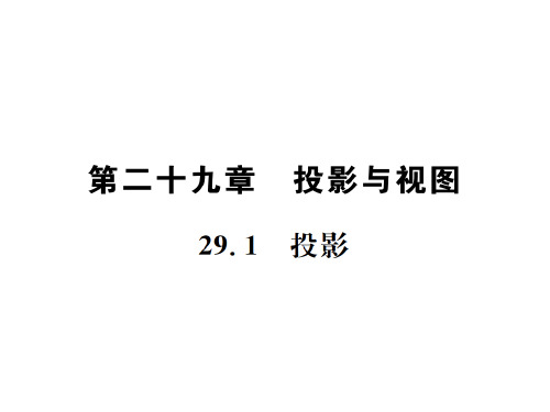 秋九年级数学下册课件(人教版)：29.1 投影(共23张PPT)