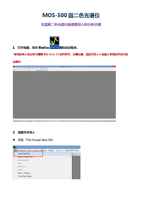 MOS-500圆二色光谱仪变温CD光谱扫描谱图导入和分析0525