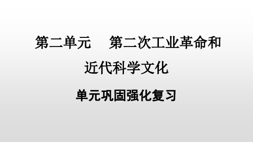 部编版九年级历史下册第二单元巩固强化复习课件