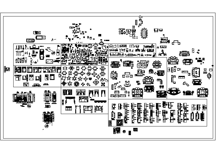 cad家装图库，含大量家具样式