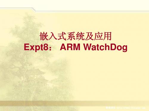 嵌入式系统及应用-Expt8-ARM WatchDog