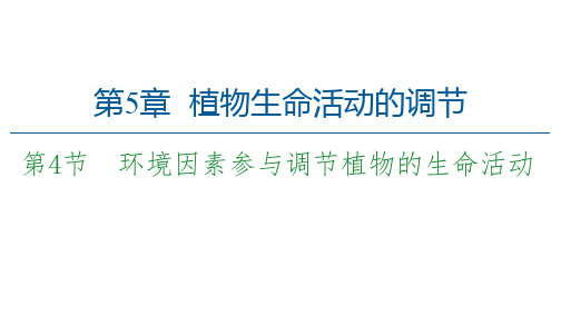 高中生物新人教版选择必修1环境因素参与调节植物的生命活动课件(48张)