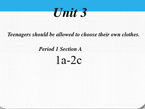 九年级英语unit 3Teenagers should be allowed to choose t