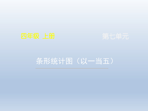 统编教材小学四年级数学上册《条形统计图(以一当五)》名师课件