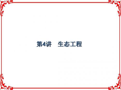 2018届高考生物第一轮总复习课件13.4生态工程