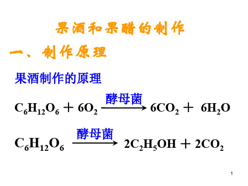 完成果酒和果醋的制作