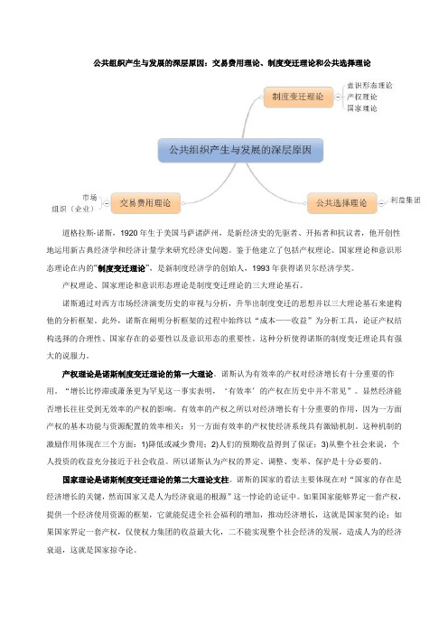 公共组织产生深层理论