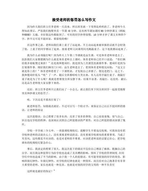 接受老师的惩罚怎么写作文