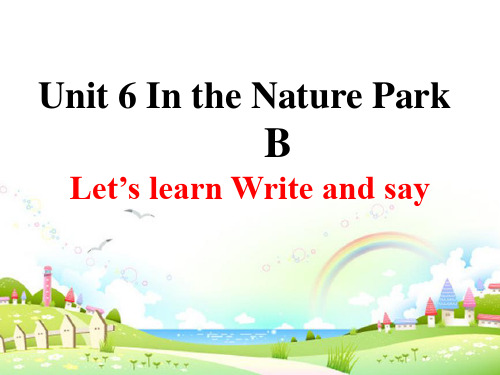 最新人教(PEP)五年级上英语-Unit6 In the Nature Park课件