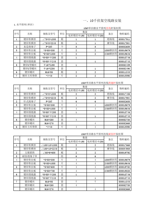 单回线路组装_图集