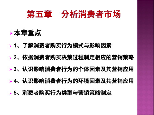 如何分析消费者市场PPT课件