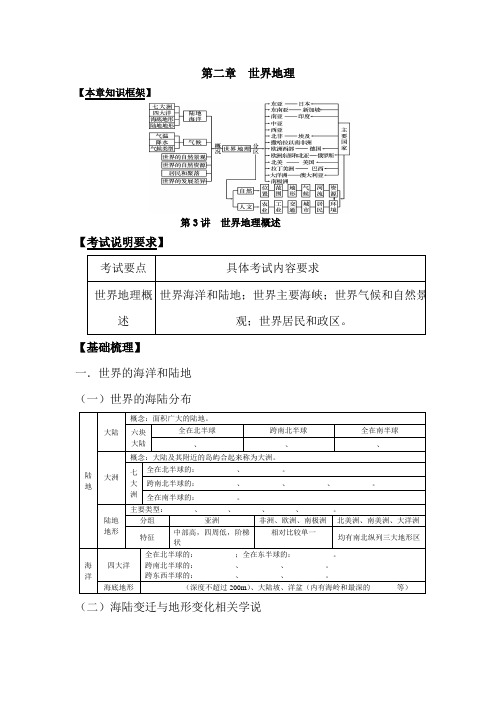 高考地理第一轮复习教案23 第二章  世界地理