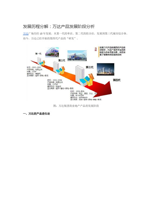 发展历程分解：万达产品发展阶段分析