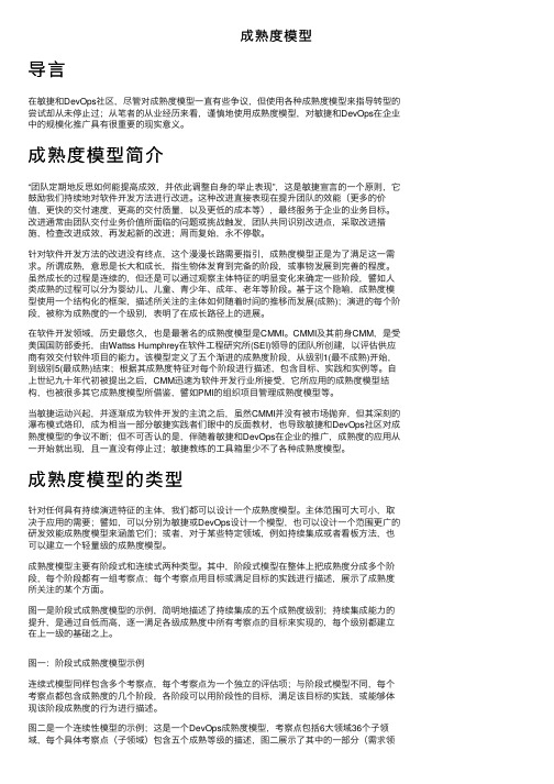 成熟度模型——精选推荐