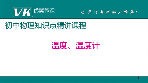 人教版八年级物理上册知识点精讲 8温度温度计