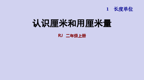 人教版二年级上册1.1认识厘米和用厘米量 同步练习(含答案)