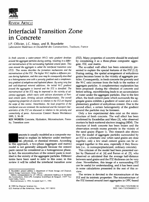 Interfacial transition zone in concrete