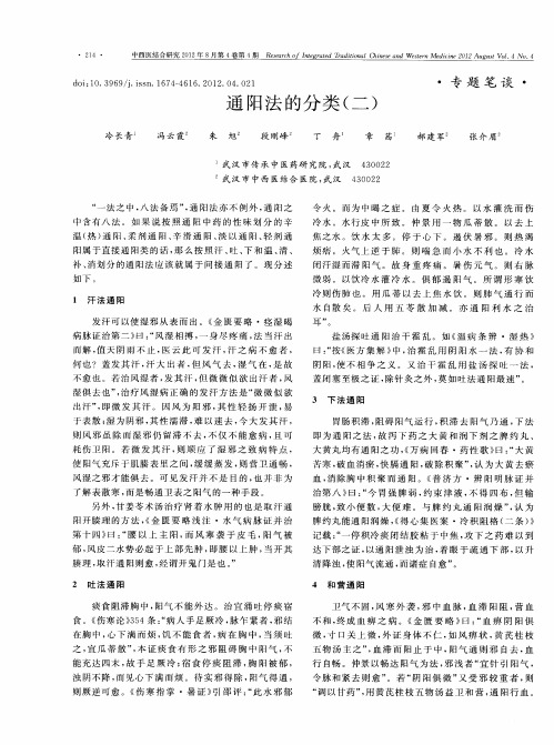 通阳法的分类(二)