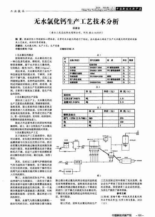 无水氯化钙生产工艺技术分析