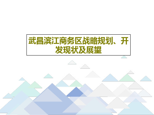 武昌滨江商务区战略规划、开发现状及展望共18页