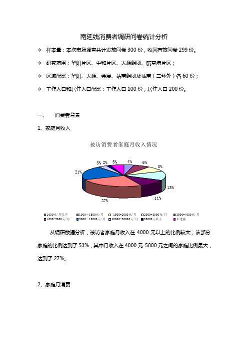 成都市城南消费者调研分析