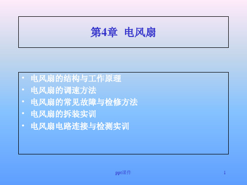 电风扇的结构与工作原理  ppt课件