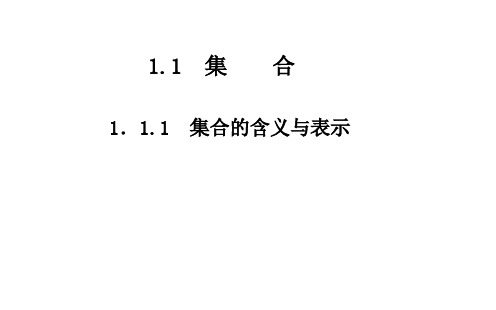 1.1.1集合的含义与表示 课件(人教A版必修1)