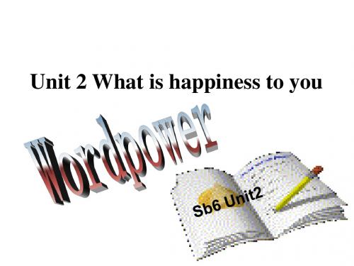 高二英语What is happiness to you课件8