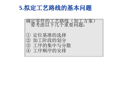 第五章拟定工艺路线的基本问题