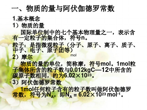 物质的量与阿伏伽德罗常数