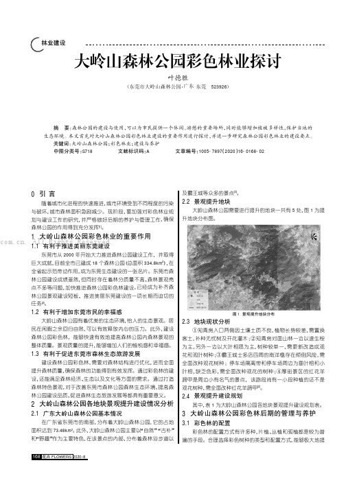 大岭山森林公园彩色林业探讨