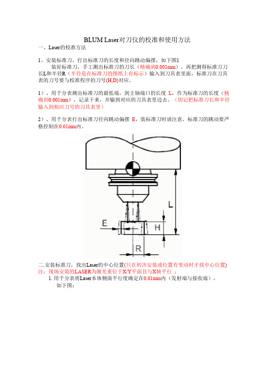 Laser的校准和使用方法方法