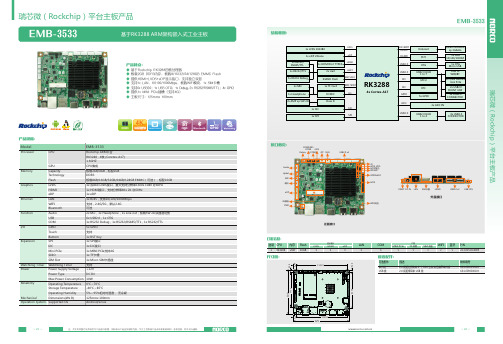 瑞芯微EMB-3533嵌入式工业主板 产品说明书