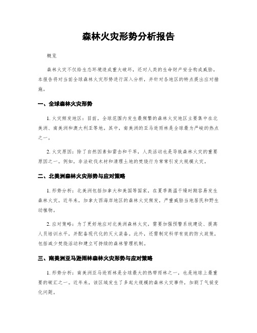 森林火灾形势分析报告