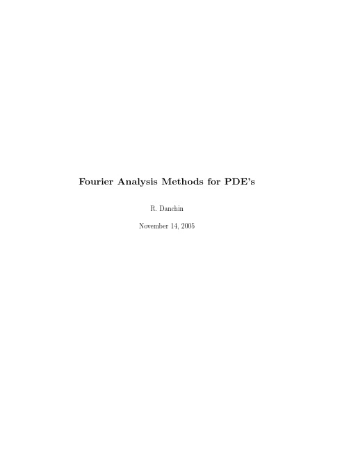 Fourier Analysis Methods for PDE