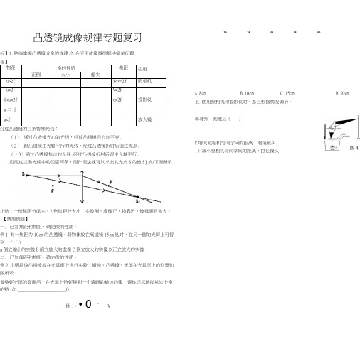 凸透镜成像规律专题复习.docx