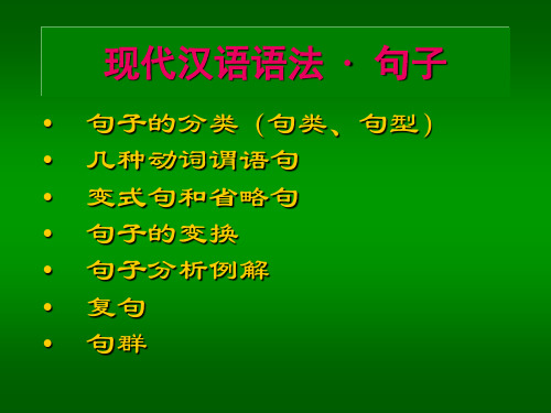 【高考语文】高考复习现代汉语语法·句子ppt