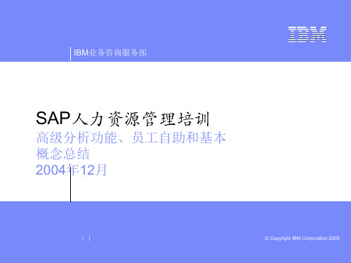 SAP HR BW、ESS和基本概念总结