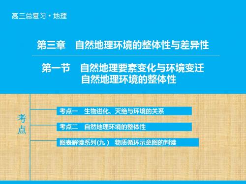 高考地理大一轮复习 专题3.1 自然地理要素变化与环境变迁 自然地理环境的整体性名师课件