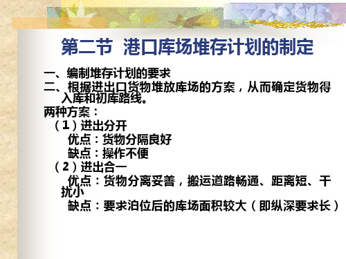 上海海事港口管理第九章港口库场管理.介绍