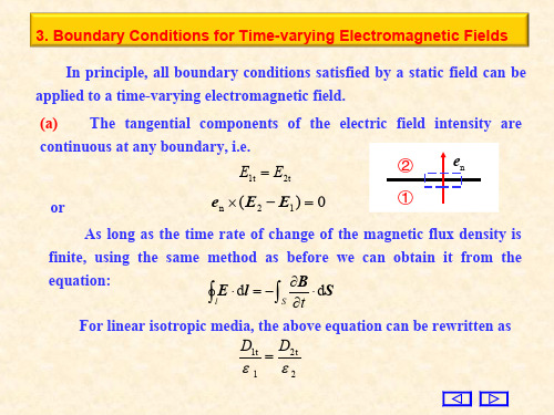 时变电磁场的边界条件(双语)