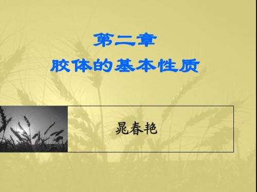 第二章 胶体的性质1