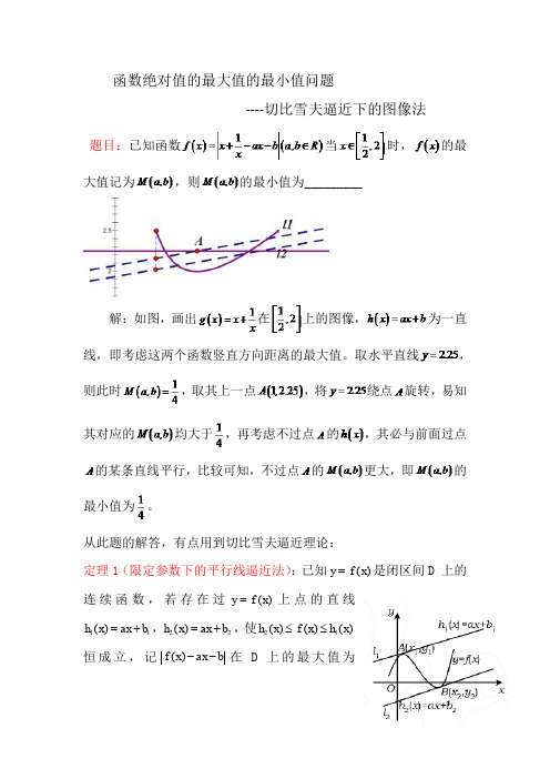 函数绝对值的最大值最小值问题切比雪夫逼近下的图像法