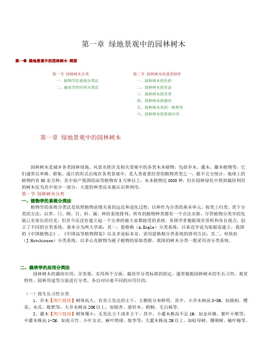 第1章 绿地景观中的园林树木(扬州大学)