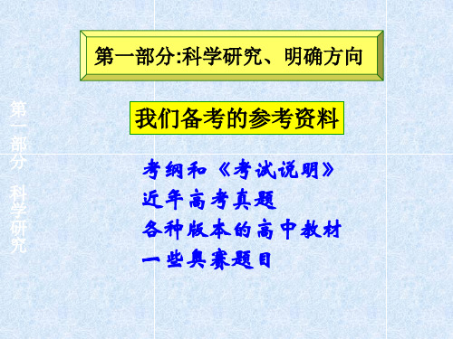 衡水中学高三物理复习备考研究资料