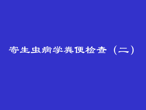 寄生虫病学粪便检查(二)