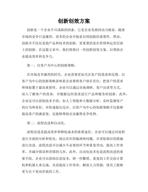 创新创效方案